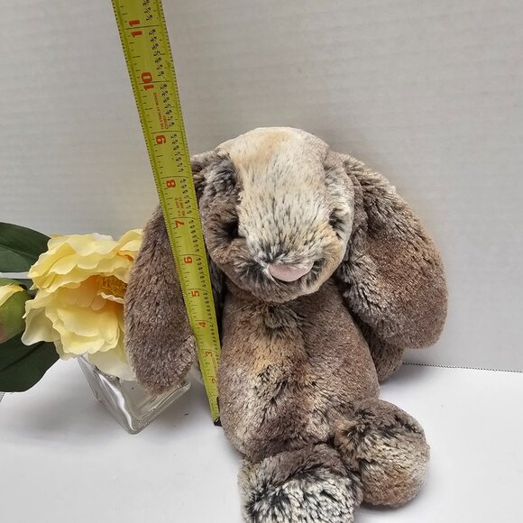 Jellycat Bashful Woodland Bunny Stuffed Animal Toy Multi Marble Gray Cottontail - Picture 9 of 13